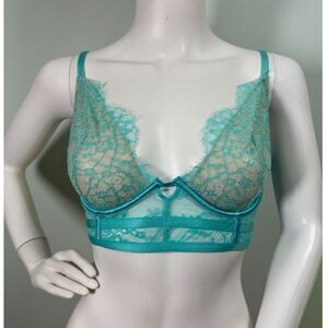Victoria's Secret Very Sexy Unlined Demi size 34DD Turquoise Blue Lingerie